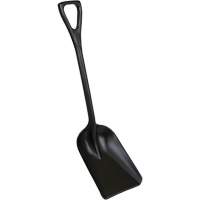 One-Piece Hygienic Shovel, 10" x 6" Blade, 37-1/2" Length, Plastic, Black Nuna Depot Inc.