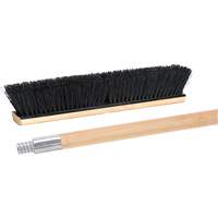 Balai-brosse avec manche &agrave; filetage m&eacute;tallique, 24", Moyen, Soies Tampico Nuna Depot Inc.