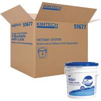 Syst&egrave;me d'essuie-tout en seau avec couvercle WetTask Nuna Depot Inc.