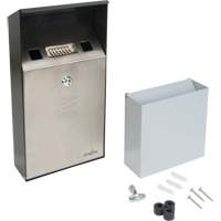 Smoking Receptacle, Wall-Mount, Stainless Steel, 1 Litre Capacity, 11-4/5" Height Nuna Depot Inc.