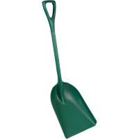 One-Piece Metal Detectable Shovel, 13-3/4" x 17" Blade, 42-1/2" Length, Plastic, Green Nuna Depot Inc.