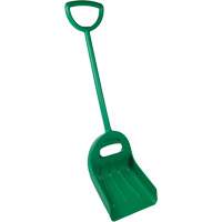 Double Grip Wide Shovel, 14" x 18" Blade, 47-1/2" Length, Plastic, Green Nuna Depot Inc.