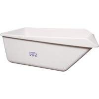 Angled Dump Tub with Drain, Plastic, White Nuna Depot Inc.