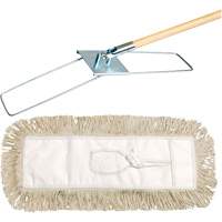 Break-Ezy Dust Mop System, Tie-On Style, Cotton, 36" L x 5" W Nuna Depot Inc.