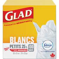 Small 25L Febreze Garbage Bags, Regular, 20" W x 20" L, White Nuna Depot Inc.