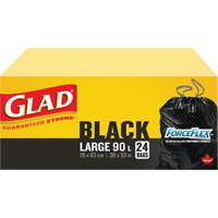 90L Garbage Bags, Regular, 30" W x 33" L, Black Nuna Depot Inc.