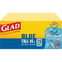 45L Recycling Bags, Regular, 24" W x 28" L, Blue Nuna Depot Inc.