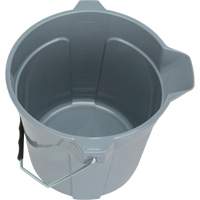 Round Bucket with Pouring Spout, 2.64 US Gal. (10.57 qt.) Capacity, Grey Nuna Depot Inc.