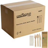 Wood Cutlery Set in Paper Bag Nuna Depot Inc.