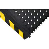 Hog Heaven&reg; Drainable Linkable Mat - Middle, Corrugated, 3' x 3-2/3' x 3/4", Black/Yellow, Nitrile Nuna Depot Inc.