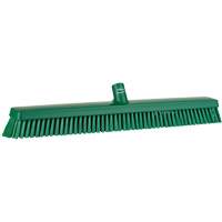 Heavy-Duty Push Broom, Fine/Stiff Bristles, 24", Green Nuna Depot Inc.