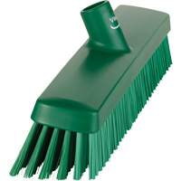 Push Broom Head, Fine/Stiff Bristles, 16-1/2", Polyester/Polypropylene, Green Nuna Depot Inc.