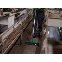 Push Broom Head, Fine/Stiff Bristles, 16-1/2", Polyester/Polypropylene, Green Nuna Depot Inc.
