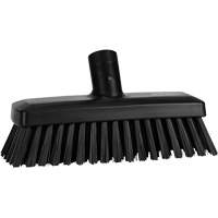 Compact Wall/Deck Broom, Stiff Bristles, 8-9/10", Polyester/Polypropylene, Black Nuna Depot Inc.