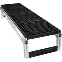FOUNDATION Open Drainage Modular Aluminum Work Platform Kit, 18" W x 72" D, 400 lbs. Capacity, All-Welded Nuna Depot Inc.