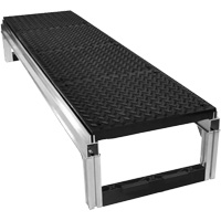 FOUNDATION Diamond-Plate Traction Modular Aluminum Work Platform Kit, 18" W x 72" D, 400 lbs. Capacity, All-Welded Nuna Depot Inc.