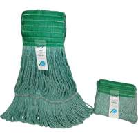 Wide-Band Mop Head, Antimicrobial/Floor Finishing/Specialty, Cotton/Rayon/Synthetic, Loop Style Nuna Depot Inc.