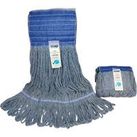 Wide-Band Mop Head, Antimicrobial/Floor Finishing/Specialty, Cotton/Rayon/Synthetic, Loop Style Nuna Depot Inc.