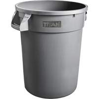 Grey Titan Garbage Container, Plastic, 20 US gal. Nuna Depot Inc.