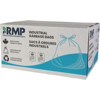 Industrial Garbage Bags, Strong, 26" W x 36" L, 0.9 mils, Blue, 45 L (12 Gal.) Capacity Nuna Depot Inc.