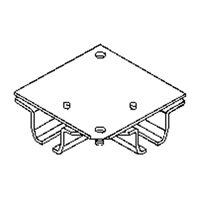 Raccord pour joint d'angle de 90° pour murs-rideaux mont&eacute;s au plafond Nuna Depot Inc.