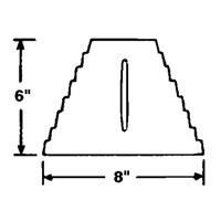 Wheel Chock, 9" x 8" x 6", Black Nuna Depot Inc.