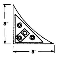 Wheel Chock, 8" x 8" x 8", Black Nuna Depot Inc.