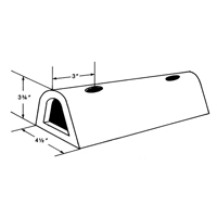 Extruded Rubber Dock Fenders, Rubber, 4-1/2" W x 12" L x 3-3/4" D Nuna Depot Inc.