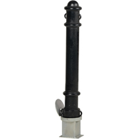 Removable Ornamental Bollards, Steel, 40" H x 4-1/2" W, Black Nuna Depot Inc.
