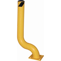 Offset Bollard, Steel, 36-1/8" H x 8" W, Yellow Nuna Depot Inc.
