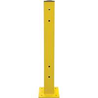 Poteau double pour barri&egrave;re de s&eacute;curit&eacute;, Acier, 5" lo x 44" h, Jaune s&eacute;curit&eacute; OSHA Nuna Depot Inc.