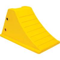 Wheel Chocks with Aluminum Tread, Polyurethane, Safety Yellow, 11-1/4" W x 21" D x 12-1/4" H Nuna Depot Inc.