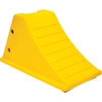 Wheel Chocks with Rubber Tread, Polyurethane, Yellow, 11-1/4" W x 21" D x 12-1/4" H Nuna Depot Inc.