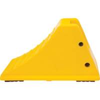 Wheel Chocks with Rubber Tread, Polyurethane, Yellow, 11-1/4" W x 21" D x 12-1/4" H Nuna Depot Inc.