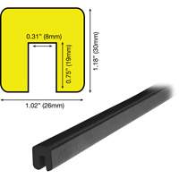 G Profile 5M Edge Protection Bumper Guard, 2' (0.6096 m) Long Nuna Depot Inc.