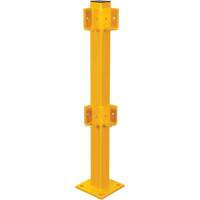 Poteau de coin pour garde-corps l&eacute;gers, Acier, 42" h, Jaune s&eacute;curit&eacute; OSHA Nuna Depot Inc.