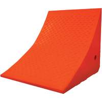70 Ton Large Equipment Wheel Chock, Urethane, Orange Nuna Depot Inc.