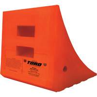 70 Ton Large Equipment Wheel Chock, Urethane, Orange Nuna Depot Inc.