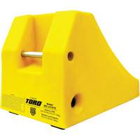 400 Ton Large Equipment Wheel Chock with Handle & Hole, Urethane, Yellow Nuna Depot Inc.