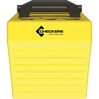 Cale de roue ultra-robuste pour l'exploitation mini&egrave;re Checkers Safety, PEHD, Jaune, 14-1/2" la x 17-1/2" p x 16" h Nuna Depot Inc.
