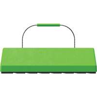 Cale de roue pour avion Checkers Safety SafeRay avec poign&eacute;e &agrave; c&acirc;ble & patin en caoutchouc, Ur&eacute;thane, Vert fluorescent, 24" la x 8" p x 6" h Nuna Depot Inc.
