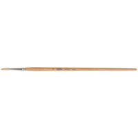 Pure White Bristle Round Marking Paint Brush, 3/16" Brush Width, White China, Wood Handle Nuna Depot Inc.