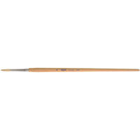 Pinceau de forme ronde en soies blanches pures pour marquage, Largeur de la brosse de 7/32", Soie blanche, Manche &agrave; Bois Nuna Depot Inc.