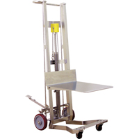 Gerbeur hydraulique &agrave; plateforme, M&eacute;canisme Pompe au pied, Capacit&eacute; de 750 lb, Levage max de 54" Nuna Depot Inc.