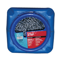 Hot-Dipped Galvanized Chains, Carbon Steel, 3/16" x 150' (45.7 m) L, Grade 30, 630 lbs. (0.315 tons) Load Capacity Nuna Depot Inc.