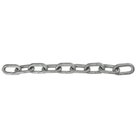 Straight Link Chain, Low Carbon Steel, 1/8" x 1000' (304.8 m) L, Grade 30, 400 lbs. (0.2 tons) Load Capacity Nuna Depot Inc.
