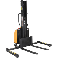 Narrow Mast Powered Lift Stacker, Electric Operated, 1500 lbs. Capacity, 63" Max Lift Nuna Depot Inc.