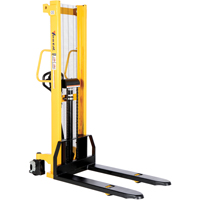 Manual Hydraulic Stacker, Hand Pump Operated, 2000 lbs. Capacity, 63" Max Lift Nuna Depot Inc.