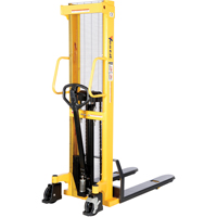 Manual Hydraulic Stacker, Hand Pump Operated, 2000 lbs. Capacity, 63" Max Lift Nuna Depot Inc.