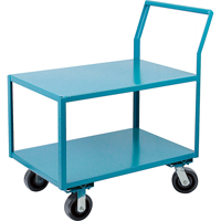 Heavy-Duty Low Profile Shop Carts, 2 Tiers, 18" W x 30" D x 41" H, 2400 lbs. Cap. Nuna Depot Inc.